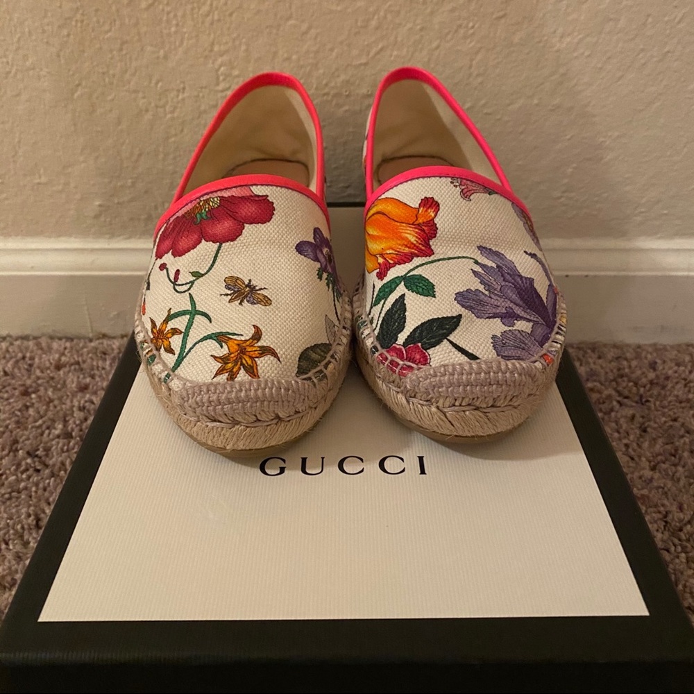Gucci White Multi Espadrilles